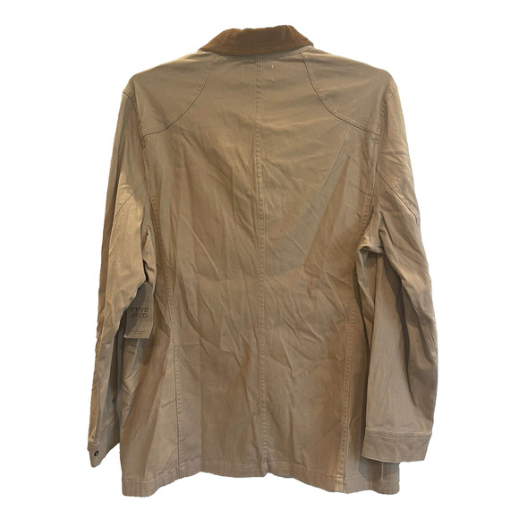 Frye and Co. Men's Lightweight Twill Jacket XL Tan ✨NEW✨$119 Retail Snap Closure - Picture 3 of 8